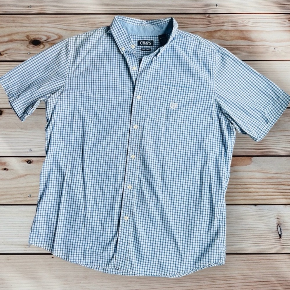 CHAPS Blue Checkered Men's Shirt